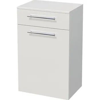 Koupelnový nábytek Koupelnová skříňka nízká Intedoor LANDAU IDEAL 82/50, 1 zásuvka, koš bílá matná