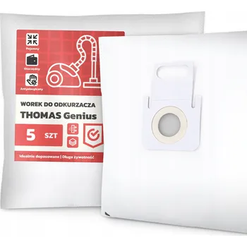 Sáček do vysavače 5x SÁČEK do VYSAVAČE Thomas Genius SYNTETICKÝ Flizelinový SÁČKY VELKÉ G9