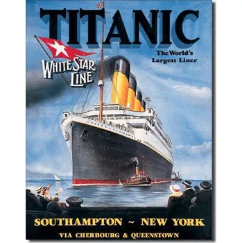 Plechová cedule Titanic White Star