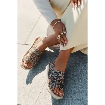 Dámské sandále Zazoo kožené sandály na klínu Morgan Barva: Béžová, Velikost: 39