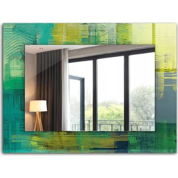 Zrcadlo Moderní zrcadlo s krásným potiskem 80x60 Abstraktní barevná kompozice
