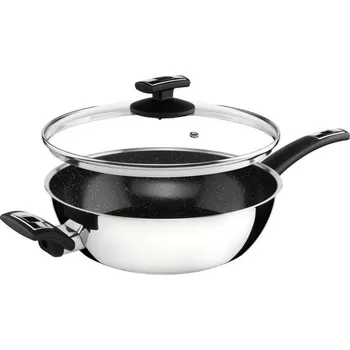 Pánev Kolimax Pánev CERAMMAX PRO COMFORT, s rukojetí, s poklicí, průměr 26 cm, objem 3.4 l, černý GRANIT