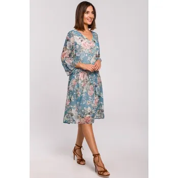 Dámské šaty Dámské šaty STYLOVE S214 MODRÁ L