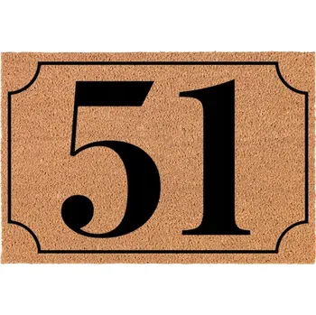 Rohožka VSTUPNÍ ROHOŽKA 40X60 BÉŽOVÁ TWOJA ULICA ORAZ NUMER DOMU/MIESZKANIA