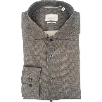 Pánská košile Košile Eterna Slim Fit Dynamic cotton šedá velikost: 39, délka rukávu: dlouhý rukáv