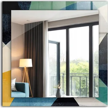 Zrcadlo Zrcadlo dekorativní závěsné na zeď Abstraktní barevné 60 x 60 cm