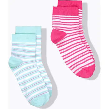 Pánské ponožky Ulla Popken, Plus size Ponožky, 2-balení, pruhy, nízké pro plnoštíhlé nadměrná velikost, 836582540-1664, růžový, 43-46, Nadměrné velikosti, Plus size oblečení, Oblečení pro boubelky, Oblečení pro baculky, Oblečení pro plnoštíhlé, Oblečení pro vysoké ženy.