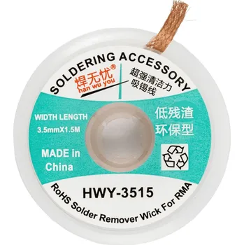 Lepicí páska Páka na odsávání cínu MSALAMON Rozpájecí páska Plecionka lutownicza 3,5mm 3,5 mm x 1,5 m