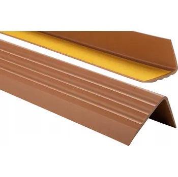 soklová lišta SCHODOVÁ LIŠTA PVC 50x40mm 100cm TMAVĚ HNĚDÁ Protiskluzová