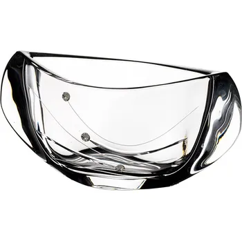 BOHEMIA CRYSTAL Skleněná miska Orbit 180 mm Swarovski