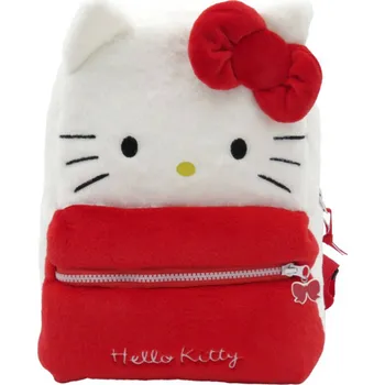 Dětský batoh PLYŠ Batůžek dětský kočička Hello Kitty 23x30cm | 43