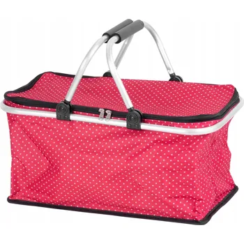 Nákupní taška Skládací nákupní košík s květinovým vzorem 43 x 22 x 26 cm, hliníkový, pohodlný