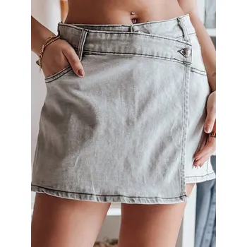 Dámská sukně Džínové šortky-sukně CHILL WRAP CY0508 Barva: Světle Šedá, Velikost: XL