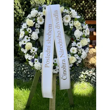 Smuteční dekorace Smuteční věnec Premium bílý 40 cm bílý - rozvoz Praha