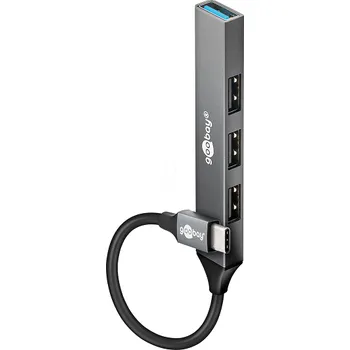 USB hub GOOBAY Hub USB USB A zásuvka x4,USB C vidlice USB 2.0,USB 3.2 PnP