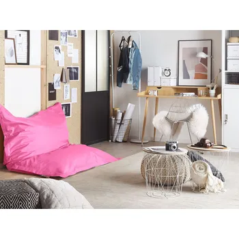Sedací pytel Sedací vak růžový 140 x 180 cm Vnitřní Venkovní Dlouhodobá objemová stabilita Nízká hmotnost Beliani