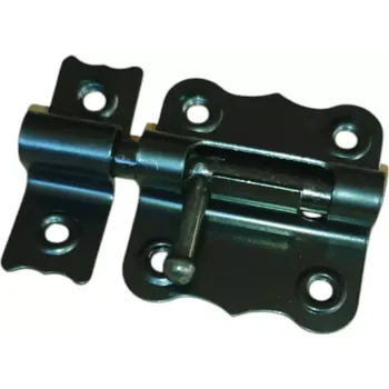 Tesařské kování Zástrč ozdobná 70 x 50 mm, černý pozink, nábytková, pro skříně, králíkárny, uzávěr