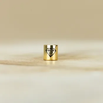 Dětské navlékací korálky Korálek Diamant Barva: Zlatá