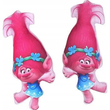 Polštář TROLLE POLŠTÁŘ OBOUSMĚRNÝ 3D RŮŽOVÝ POSTAVA POPPY TROLLS 35 CM B-821
