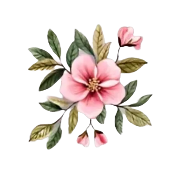 Nášivka Nažehlovací obrázek - akvarelové květiny VI (6,5 x 6,5 cm)