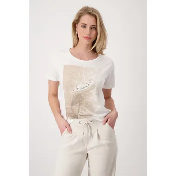 Dámské tričko Tričko Monari 9759 bílé s grafikou jachty Velikost: 36