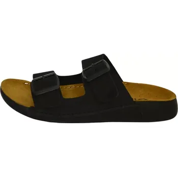 Dámské pantofle Obuv dámská SAFE STEP 1000-17 černé (Dámská kožená obuv)