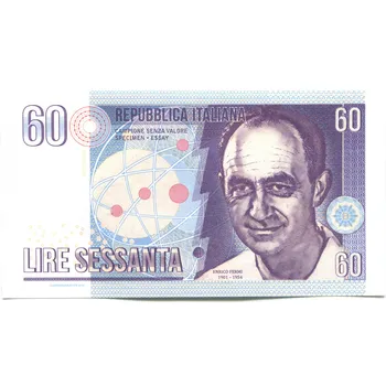 Sběratelství Repubblica Italiana. 60 lire sessanta.