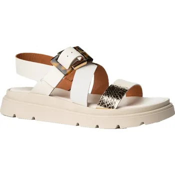 Dámské sandále Dámské boty Nis Sandalo Pelle/Fibbia Off-White/Oro