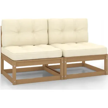 Zahradní sestava Dřevěný zahradní nábytek Vida, béžový, 2 ks