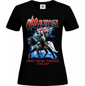 Pánské tričko Tričko Saxon | Heavy metal thunder Druh: Dámské, Barva: Černá, Velikost: XS