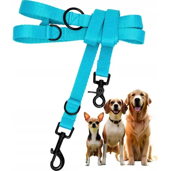 Vodítko pro psa Vodítko pro psa silné tréninkové přepínací nastavitelné tyrkysové 2,4 m