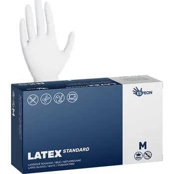 Dílna ESPEON Latexové rukavice LATEX STANDARD 100 ks, nepudrované, bílé, 5.0 g Velikost: M