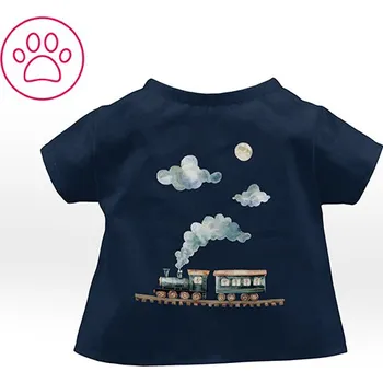 Panel se střihem na ušití oblečení pro hračku zvířátka tričko Basic - noční vláček