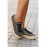 Vzorované dámské tenisky na platformě s pleteninou Lee Cooper LCW-25-08-3646L Khaki Barva: Černá, Velikost: 39