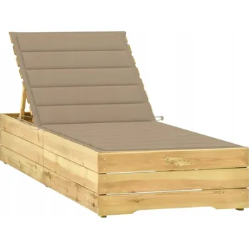 Zahradní lehátko Lehátko VidaXL béžové dřevěné