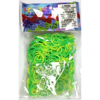 kreativní sada Rainbow Loom Original - gumičky - 300ks - žluto-zelené