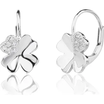 Náušnice Bealio BEALIO Stříbrné náušnice ČTYŘLÍSTEK 03-12134-3514