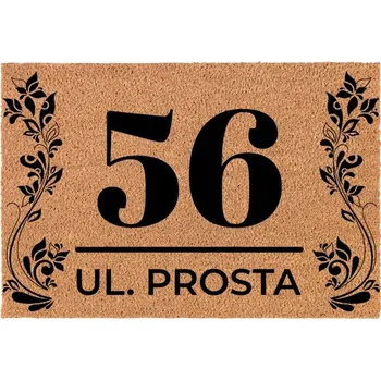 Rohožka KOKOSOVÁ VSTUPNÍ ROHOŽKA POD DVEŘE TWÓJ NUMER DOMU/MIESZKANIA, ULICA