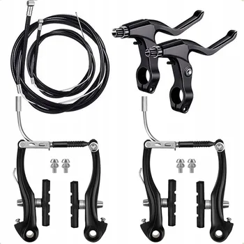 Brzda na kolo Sada brzd přední a zadní V-brake + brzdové špalky + lanka + brzdové páky