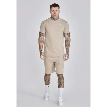 SikSilk Béžový set – tričko a kraťasy Velikost: XXL