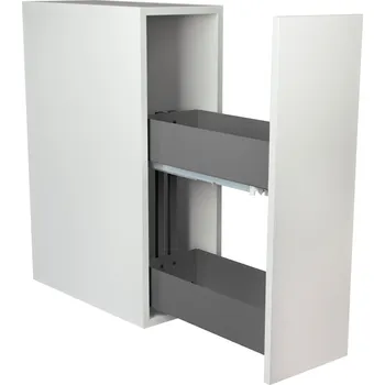 Nábytkové kování CARGO KOŠ DO SKŘÍŇKY 25 ANTRACIT S TLUMENÍM DOVÍRÁNÍ PLNÉ DNO VÝSUVNÝ 2 ÚROVNĚ BLUM