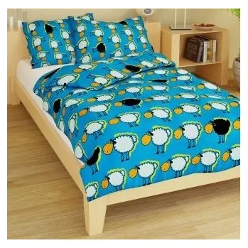 Povlečení Bavlněné povlečení Ovečky modré