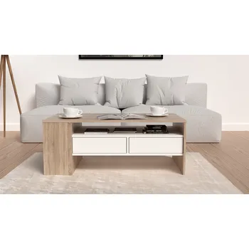 Konferenční stolek DNZ Konferenční stolek Marco, Sonoma/Bílá