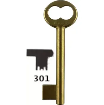 Klíč Klíč dózický široký předřezaný S301 6HOB3 mosazný