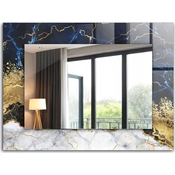 Zrcadlo Dekorativní zrcadlo na zeď s potiskem XXL 80x60 cm - Abstrakce mramoru