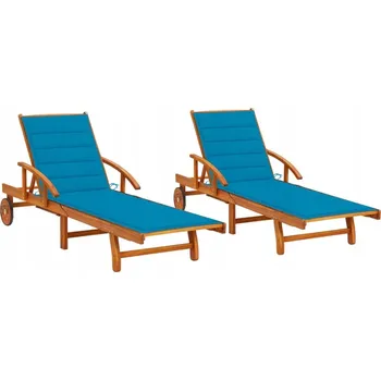 Zahradní lehátko Lehátko dřevěné modré VidaXL