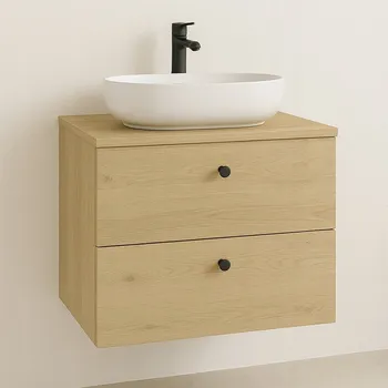 Koupelnový nábytek Skříňka pod umyvadlo do koupelny 60 cm Dub Cremona Beti