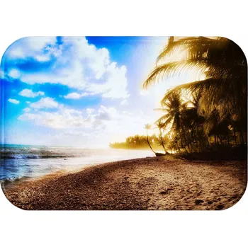 Koupelnová předložka KOUPELNOVÁ PŘEDLOŽKA PROTISKLUZOVÁ ANTIBAKTERIÁLNÍ 60X40 PALMY JEZIORO JASNO