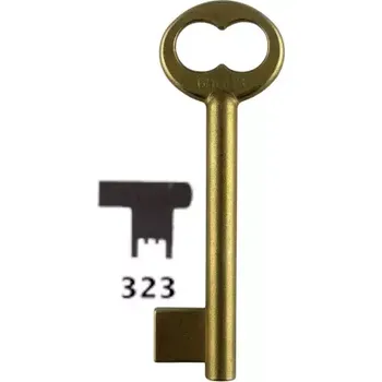 Klíč Klíč dózický široký předřezaný S323 6HOB3 mosazný