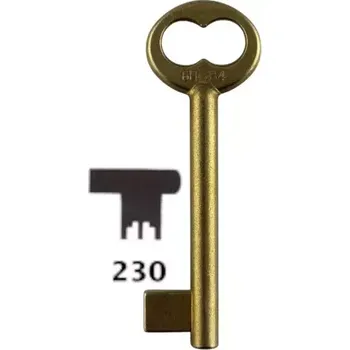 Klíč Klíč dózický úzký předřezaný A230 6HOB4 mosazný